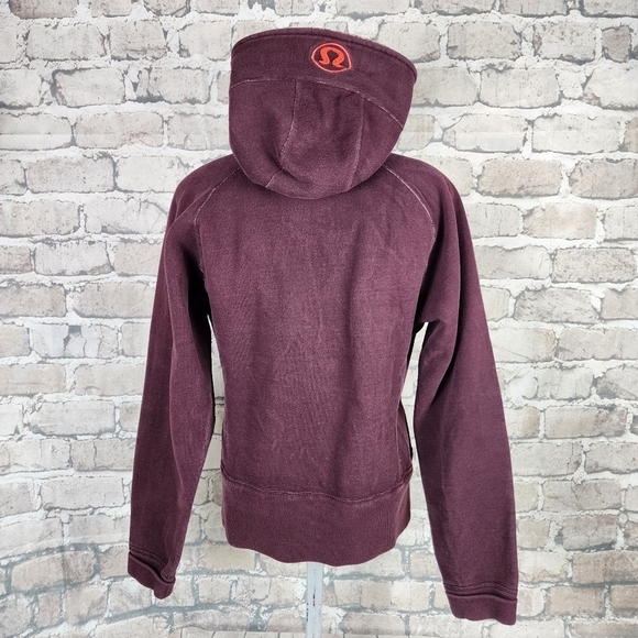 Lululemon Reversible  Scuba Hoodie Classic Remix Burgundy/Pink Pattern 2in1 - Picture 9 of 14